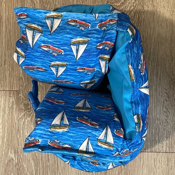 💚EUC Toddler Swim Vest W/Sleeves Puddle Jumper Fabric Kids Swim Vest W:Armbands - Picture 5 of 12